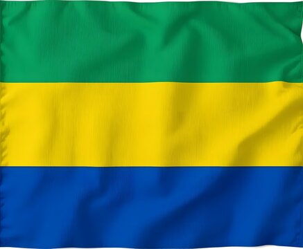 Gabon flag waving vividly displaying national pride for independence day and patriotic celebration event