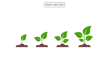 set of  Green leaves vector collection. Ecology, environment, and nature symbol element template