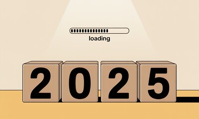 New Year 2025 Loading Concept