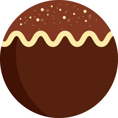 Chocolate ball. Chocolate candy isolated on white background