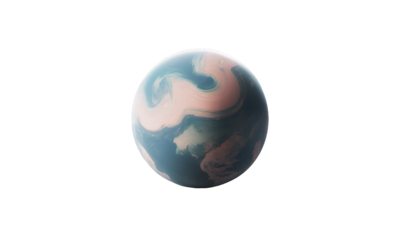 Abstract Sphere on Pedestal 3D Render of a Celestial Body