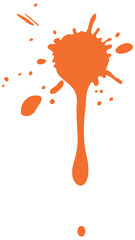 Vibrant Orange Paint Splash Vector