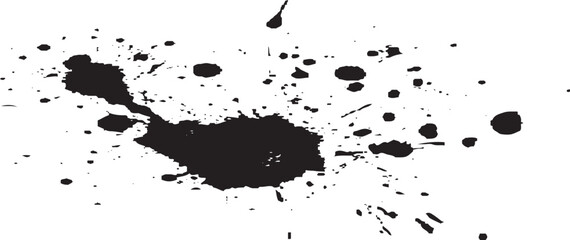 Black brush stroke set isolated on background. Paint brush stroke for ink paint, grunge design element, dirt banner, watercolor design 