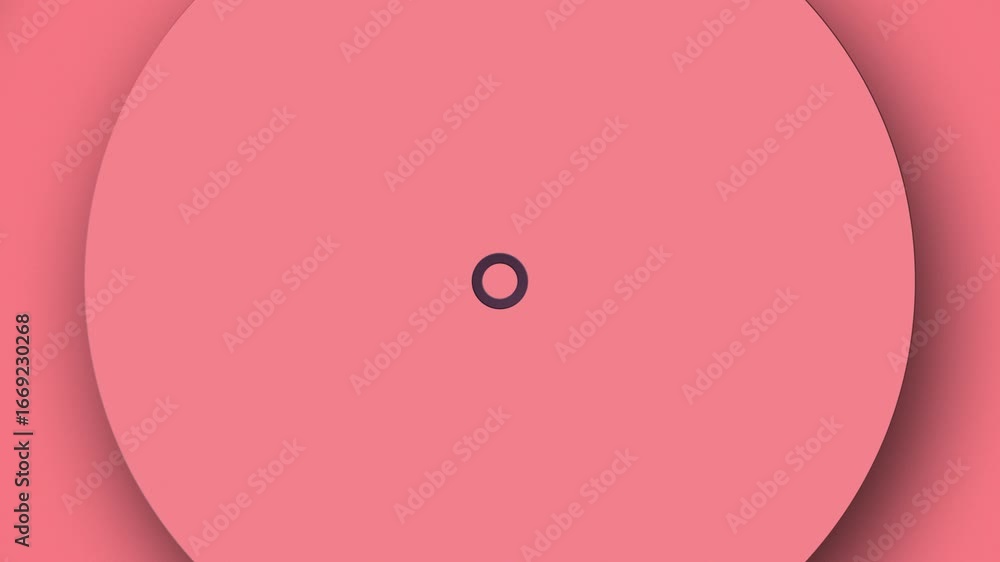 Poster abstract futuristic background animation of vivid 3d rings wave motion with colourful ring, 4k seaml