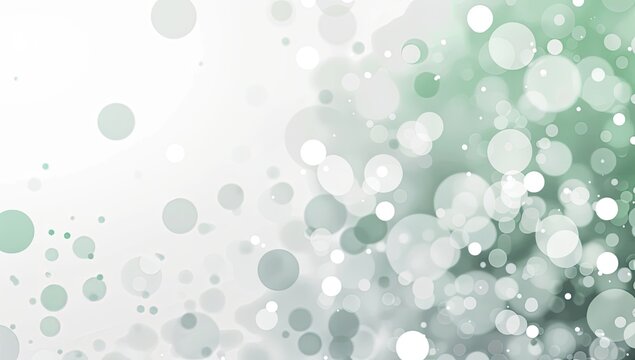 Abstract Green White Bokeh Background, Festive, Holiday