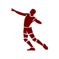 Energetic Spike Volleyball Silhouette