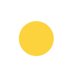 2d illustration of large yellow circle with flat design, symbolizing sun, brightness, simplicity, and minimal graphic element, isolated on white background.