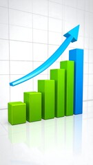 Growth chart, upward trend, progress, business