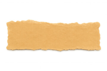 Brown torn piece of paper with transparent background providing ample space for adding text or other elements