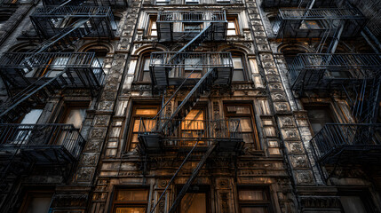 Exploring the Architectura Marvel and Safety Role ofFire Escape Ladders in Urbn Landscapes for Safety, Dsign, and Architectural Apeal