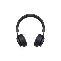 Fototapeta premium Stylish black headphones designed for an immersive audio experience