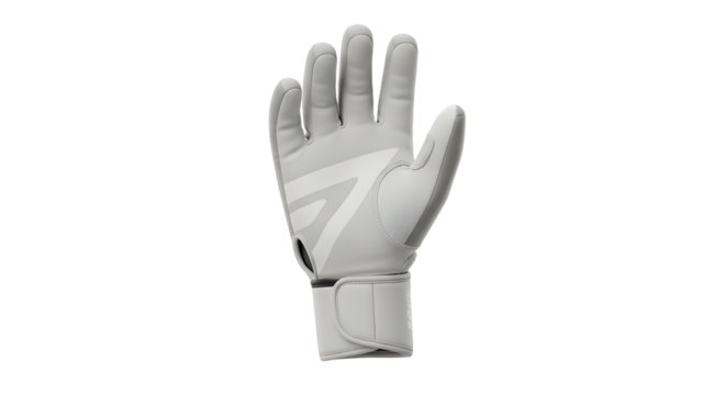 White goalkeeper glove isolated on white background, soccer glove for sports protection and performance