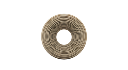 Close-up of natural fiber coiled rope isolated on black background, perfect texture and pattern for industrial or nautical themes