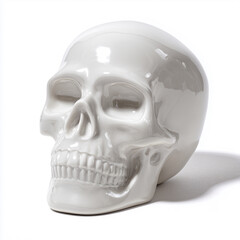 Obraz premium Minimalist skull decor in matte ceramic