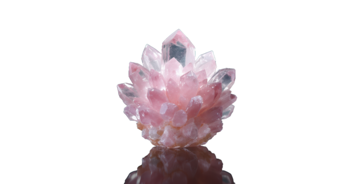 Stunning Pink Crystal Cluster on Dark Background, Gemstone, Mineral, Rock, Nature, Spiritual, Meditation, Energy Healing