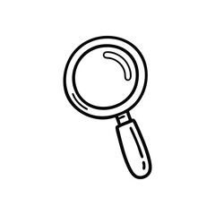 Magnifying Glass Search Icon. This crisp graphic tool signifies discovery, knowledge, and detailed exploration. Ideal for illustrating focus and clear solutions.