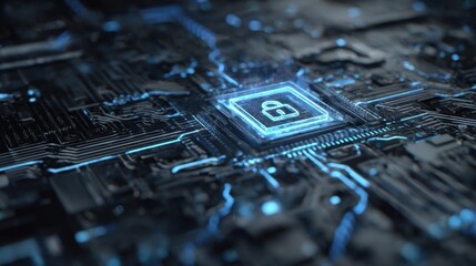 A closeup of a motherboard featuring distinct encryption modules highlighting the advanced security infrastructure designed to protect realtime data processing at the edge.