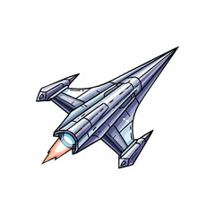 Dynamic Futuristic Spaceship Art. Vibrant digital artwork featuring a sleek, advanced interstellar craft with a powerful engine. Perfect for themes of exploration, innovation, and cosmic journeys.