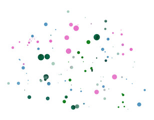 A Collection of Colorful Abstract Dots Set Against a Crisp White Background for Visual Appeal