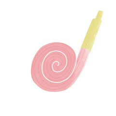 Pink party blower illustration