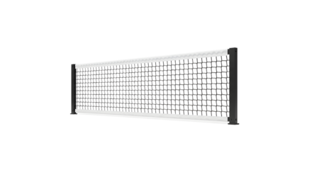 Tennis net isolated on white background, sports equipment for tennis courts and games