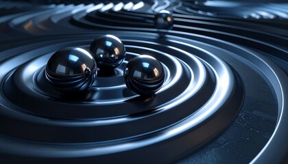Chrome Sphere Ripple Effect