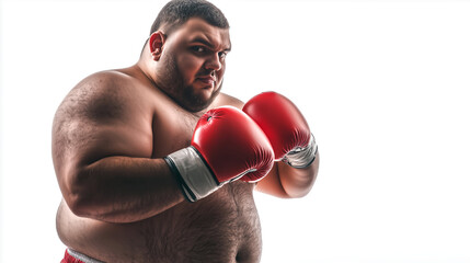 Overweight People Exercising and Healthy Lifestyle Concept Illustration