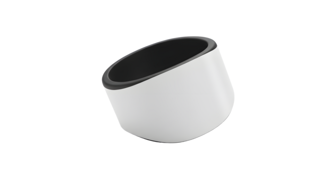 Smart home device with modern design isolated on black background, voice assistant technology for smart living