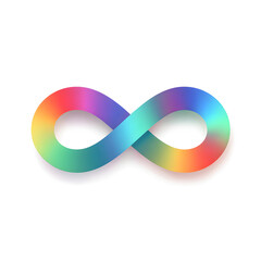Dynamic colorful infinity symbol representing endless creativity and innovation in digital art