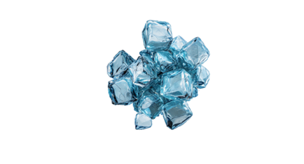 Ice Cubes, Water Splash, Refreshing Coolness