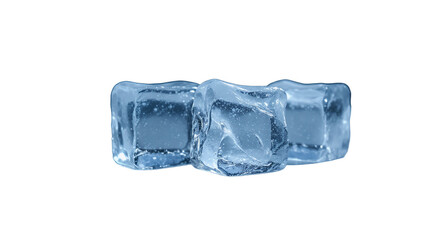 Melting Ice Cubes on Reflective Surface with Dark Background