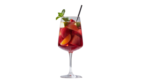 Refreshing Fruit-Infused Drink in Elegant Glassware, Perfect for Summer Menus and Drink Recipe Websites