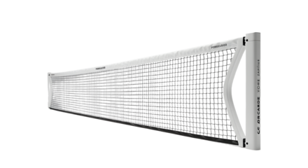 Close-up of a tennis net isolated on white background, perfect for sports and tennis-related projects