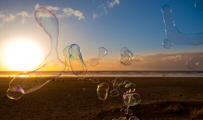 Sunset Bubbles