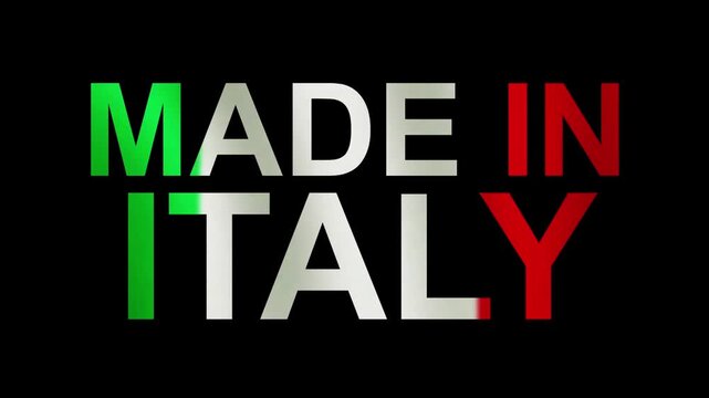 Flag of Italy and slogan Made in Italy