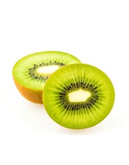 Sliced Kiwi Fruit on White Background (1)