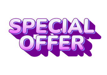 A vibrant graphic design featuring the text Special Offer in bold, playful typography