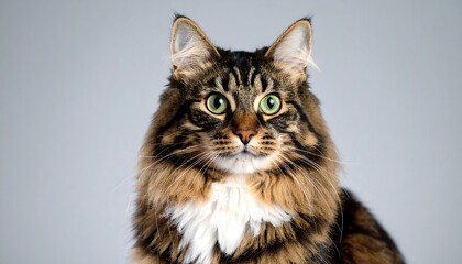 Close-up of a fluffy cat