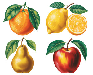 Obraz premium A beautiful arrangement of fresh citrus fruits and autumn harvest produce