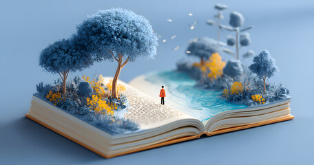 Edtech as educational technology for online digital tudy tiny person concept