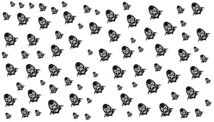 Obraz premium Gorilla Pattern Vector