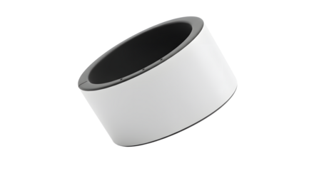 Modern smart home security camera with sleek white design on transparent background, perfect for tech presentations and security projects