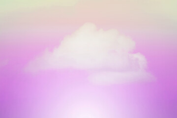 Sky and clouds in pastel tones.