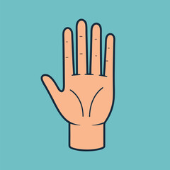 A hand raised with a red stop sign symbol, indicating a clear message to halt or pause.