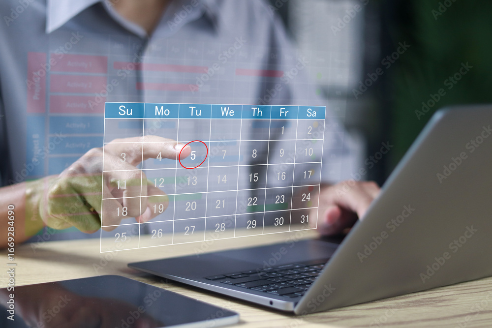 Poster time management concept. reminder, project management and organizing efficient work process. busines
