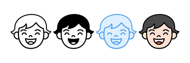 Child Icon Set Multiple Style Collection