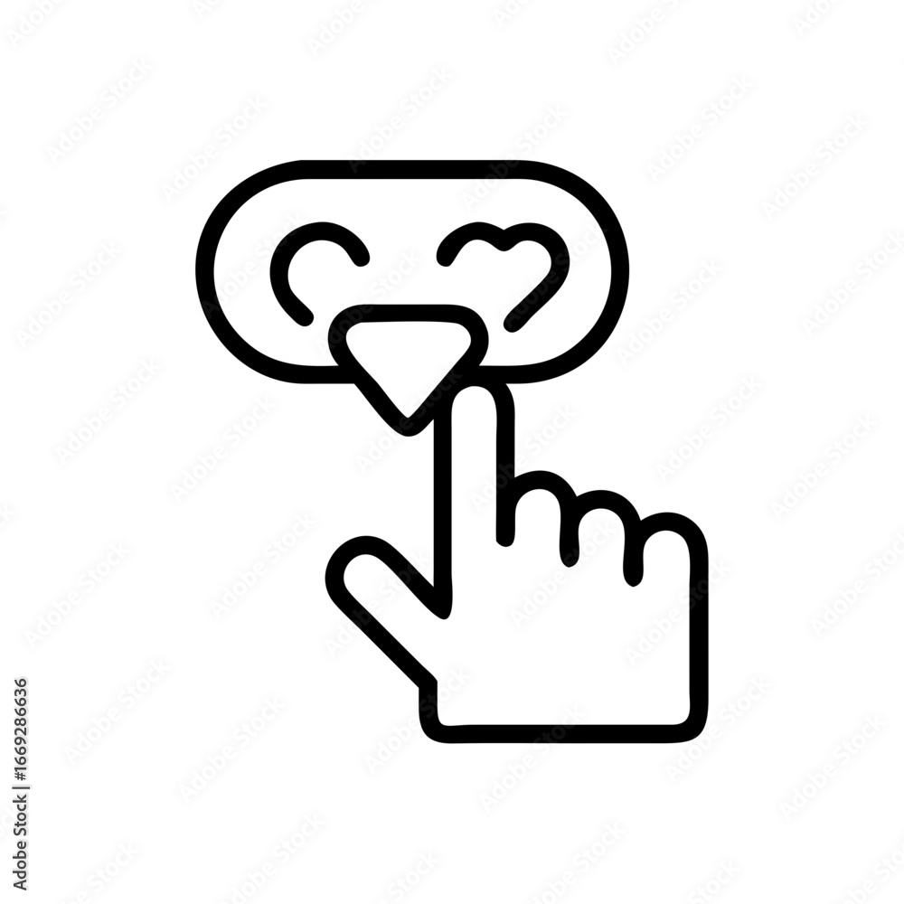 Poster donate button hand click icon for web and graphic design