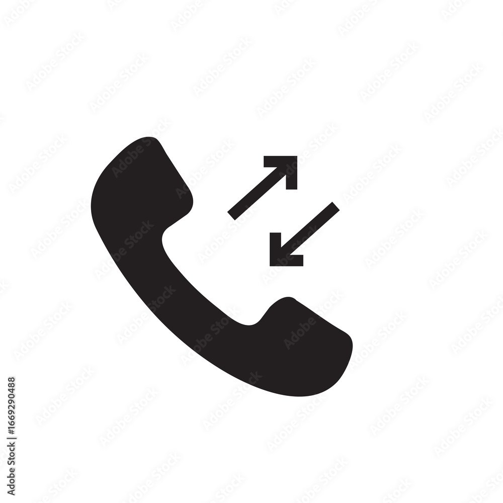 Poster ncoming outgoing calls icon vector logo simple illustration for web and app..eps