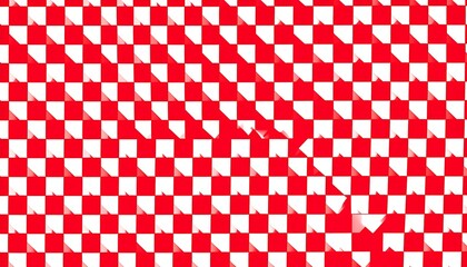Red and white checkered pattern, digital art