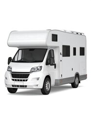 White Campervan, Isolated Studio Shot